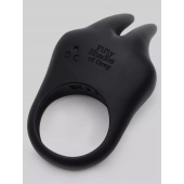 Черное эрекционное виброкольцо Sensation Rechargeable Vibrating Rabbit Love Ring - Fifty Shades of Grey - в Кисловодске купить с доставкой