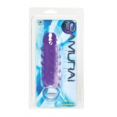 Закрытая фиолетовая насадка с пупырышками SAMURAI PENIS SLEEVE PURPLE - 14,5 см. - NMC - в Кисловодске купить с доставкой