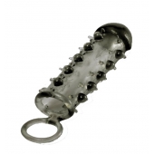 Дымчатая стимулирующая насадка с закрытой головкой SAMURAI PENIS SLEEVE BLACK - 14,5 см. - NMC - в Кисловодске купить с доставкой