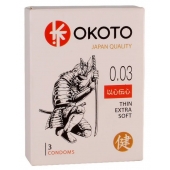 Тонкие презервативы OKOTO Thin Extra Soft - 3 шт. - Sitabella - купить с доставкой в Кисловодске
