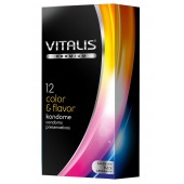 Цветные ароматизированные презервативы VITALIS PREMIUM color   flavor - 12 шт. - Vitalis - купить с доставкой в Кисловодске
