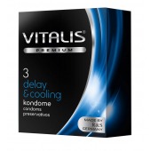 Презервативы VITALIS PREMIUM delay   cooling с охлаждающим эффектом - 3 шт. - Vitalis - купить с доставкой в Кисловодске