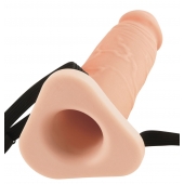 Телесный реалистичный фаллоимитатор с полостью Silicone Hollow Extension - 20 см. - Pipedream - купить с доставкой в Кисловодске