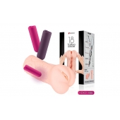 Телесный вибромастурбатор-вагина Tattoo Auto - KOKOS - в Кисловодске купить с доставкой