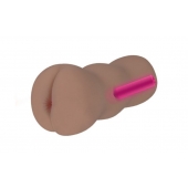 Коричневый вибромастурбатор-анус TONGGGO-Black Angel Auto - KOKOS - в Кисловодске купить с доставкой