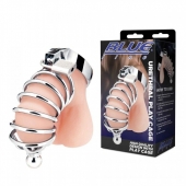 Серебристая клетка для члена Urethral Play Cage - BlueLine - купить с доставкой в Кисловодске