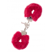 Металлические наручники с красной меховой опушкой METAL HANDCUFF WITH PLUSH RED - Dream Toys - купить с доставкой в Кисловодске
