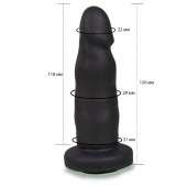 Черная реалистичная насадка-фаллоимитатор с головкой - 13 см. - LOVETOY (А-Полимер) - купить с доставкой в Кисловодске