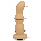 Телесная рельефная насадка Harness - 14,2 см. - LOVETOY (А-Полимер) - купить с доставкой в Кисловодске