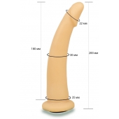 Телесная гладкая насадка-фаллоимитатор Harness - 20 см. - LOVETOY (А-Полимер) - купить с доставкой в Кисловодске