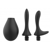 Черный анальный душ Nexus Anal Douche Set с 2 сменными насадками - Nexus Range - купить с доставкой в Кисловодске