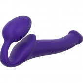 Фиолетовый безремневой страпон Silicone Bendable Strap-On - size M - Strap-on-me - купить с доставкой в Кисловодске