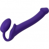 Фиолетовый безремневой страпон Silicone Bendable Strap-On - size M - Strap-on-me - купить с доставкой в Кисловодске