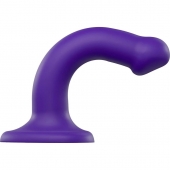 Фиолетовый фаллоимитатор-насадка Strap-On-Me Dildo Dual Density size S - 17 см. - Strap-on-me - купить с доставкой в Кисловодске