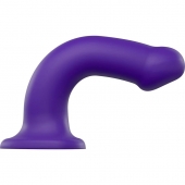 Фиолетовый фаллоимитатор-насадка Strap-On-Me Dildo Dual Density size L - 19 см. - Strap-on-me - купить с доставкой в Кисловодске