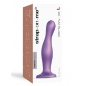 Фиолетовая насадка Strap-On-Me Dildo Plug Curvy size L - Strap-on-me - купить с доставкой в Кисловодске