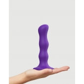 Фиолетовая насадка Strap-On-Me Dildo Geisha Balls size M - Strap-on-me - купить с доставкой в Кисловодске
