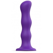 Фиолетовая насадка Strap-On-Me Dildo Geisha Balls size M - Strap-on-me - купить с доставкой в Кисловодске
