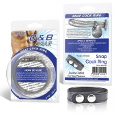 Кольцо на пенис SNAP COCK RING из искусственной кожи на клепках - BlueLine - в Кисловодске купить с доставкой