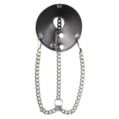 Утяжка для мошонки из искусственной кожи с цепочками PARACHUTE BALL STRETCHER - BlueLine - купить с доставкой в Кисловодске