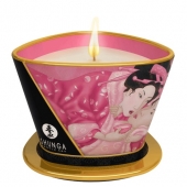 Массажная свеча Rose Petals с ароматом розы - 170 мл. - Shunga - купить с доставкой в Кисловодске