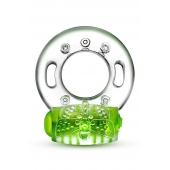 Зеленое эрекционное виброкольцо Arouser Vibrating C-Ring - Blush Novelties - в Кисловодске купить с доставкой