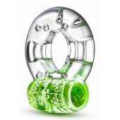 Зеленое эрекционное виброкольцо Arouser Vibrating C-Ring - Blush Novelties - в Кисловодске купить с доставкой
