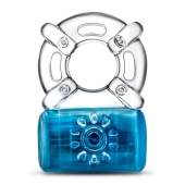 Синее эрекционное виброкольцо Pleaser Rechargeable C-Ring - Blush Novelties - в Кисловодске купить с доставкой