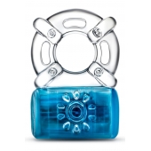 Синее эрекционное виброкольцо One Night Stand Vibrating C-Ring - Blush Novelties - в Кисловодске купить с доставкой