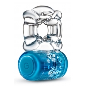 Синее эрекционное виброкольцо One Night Stand Vibrating C-Ring - Blush Novelties - в Кисловодске купить с доставкой