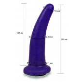 Фиолетовая гладкая изогнутая насадка-плаг - 13,3 см. - LOVETOY (А-Полимер) - купить с доставкой в Кисловодске