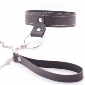 Узкий однослойный ошейник с поводком - Crazy Handmade - купить с доставкой в Кисловодске