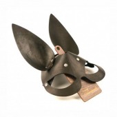 Черная гладкая маска  Зайка  с длинными ушками - Crazy Handmade - купить с доставкой в Кисловодске