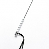 Черный кожаный стек с гладкой ручкой - 55 см. - Crazy Handmade - купить с доставкой в Кисловодске