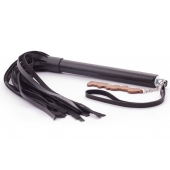 Черная кожаная плеть  Индиго  - 50 см. - Crazy Handmade - купить с доставкой в Кисловодске