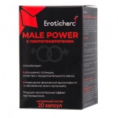 Капсулы для мужчин Erotichard male power с пантогематогеном - 20 капсул (0,370 гр.) - Erotic Hard - купить с доставкой в Кисловодске
