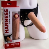 Страпон Харнесс из трусиков и насадки-фаллоса - 17,5 см. - LOVETOY (А-Полимер) - купить с доставкой в Кисловодске