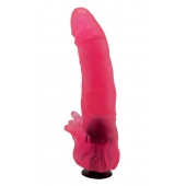 Розовая насадка для страпона с клиторальными лепестками - 18,5 см. - LOVETOY (А-Полимер) - купить с доставкой в Кисловодске