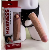 Насадка-фаллос в комплекте с трусиками Harness - 21,6 см. - LOVETOY (А-Полимер) - купить с доставкой в Кисловодске