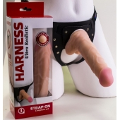 Страпон Harness из двух предметов: регулируемые трусики и насадка-фаллос - 17,5 см. - LOVETOY (А-Полимер) - купить с доставкой в Кисловодске