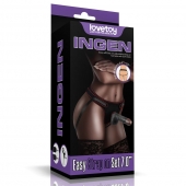 Женский темнокожий страпон Easy Strapon Set 7 Inch - 18 см. - Lovetoy - купить с доставкой в Кисловодске