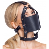 Черный намордник с кляпом-шаром Head Harness With A Gag - Orion - купить с доставкой в Кисловодске