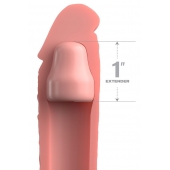 Телесная насадка-удлинитель 1 Inch Silicone X-tension - 17,8 см. - Pipedream - в Кисловодске купить с доставкой