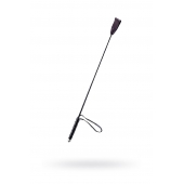 Чёрный стек с кожаной ручкой - 58 см. - Sitabella - купить с доставкой в Кисловодске