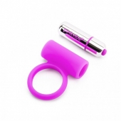 Лиловое эрекционное кольцо с вибрацией - Pink Vibe - в Кисловодске купить с доставкой