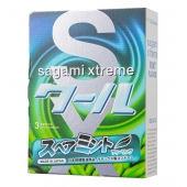 Презервативы Sagami Xtreme Mint с ароматом мяты - 3 шт. - Sagami - купить с доставкой в Кисловодске
