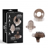 Набор из 3 дымчатых эрекционных колец с вибрацией Teasers Ring Kit - Chisa - в Кисловодске купить с доставкой