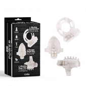 Набор из 3 прозрачных эрекционных колец с вибрацией Teasers Ring Kit - Chisa - в Кисловодске купить с доставкой