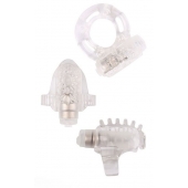 Набор из 3 прозрачных эрекционных колец с вибрацией Teasers Ring Kit - Chisa - в Кисловодске купить с доставкой