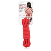 Красная хлопковая веревка для связывания - 3 м. - Lux Fetish - купить с доставкой в Кисловодске
